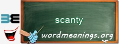 WordMeaning blackboard for scanty